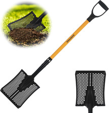 Heavy Duty Sifting Shovel for Sand, Beach, and Coop Cleaning - 45 Inch