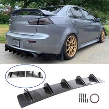 For Mitsubishi Lancer Evolution Rear Bumper Diffuser Lip Spoiler Splitter Kit