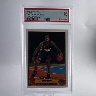 Topps 2003-04 Draft Pick Dwyane Wade #225 PSA Graded RC Miami Heat