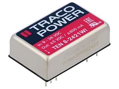 TEN 8-2421WI Wandler: DC/DC 8W UEing: 9-36VDC UAusg: 5VDC UAusg2: -5VDC DIP24 TR