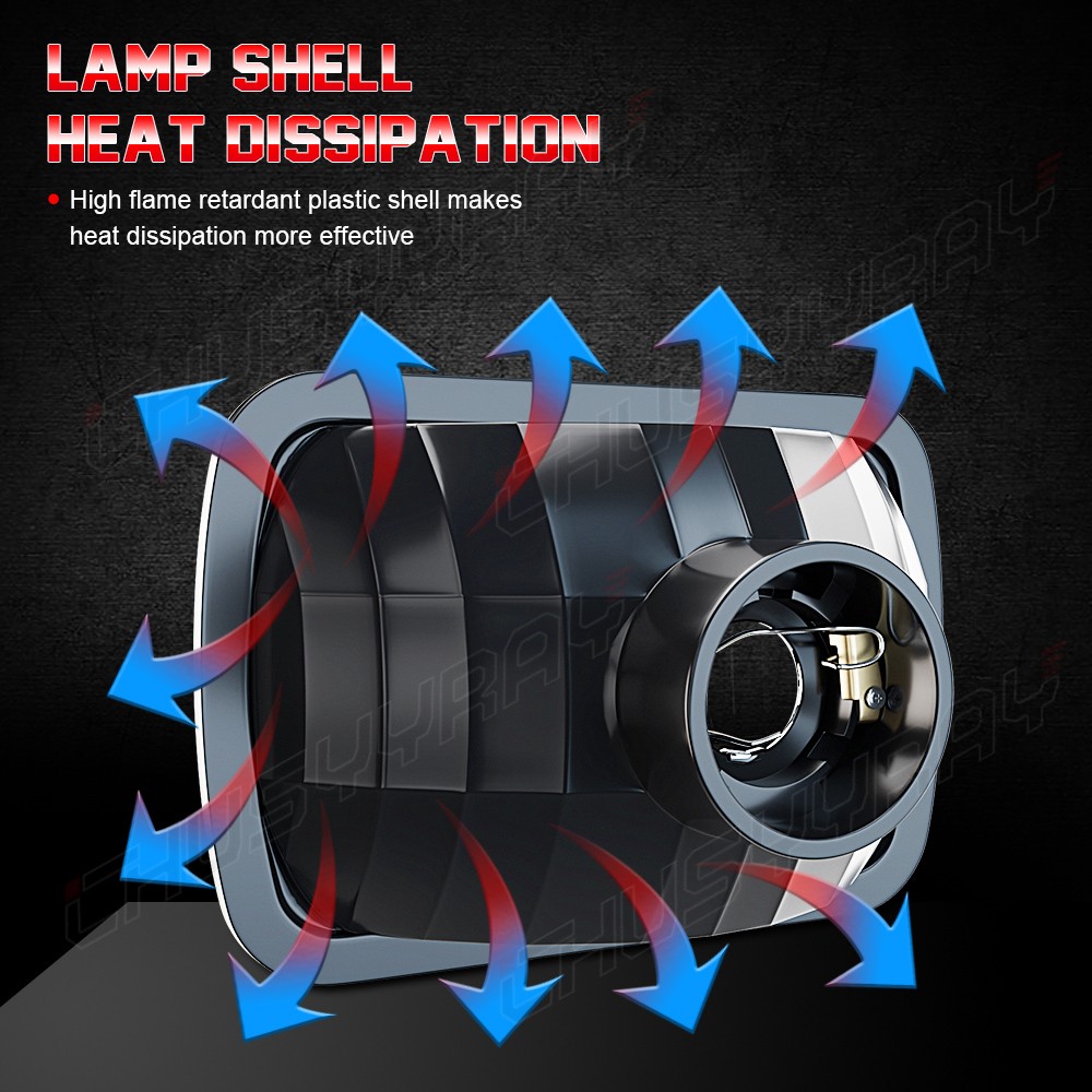 Fits Chevy Express Cargo Van 1500 2500 3500 Pair 7x6 5x7 LED Headlights Hi/Lo thumbnail 12