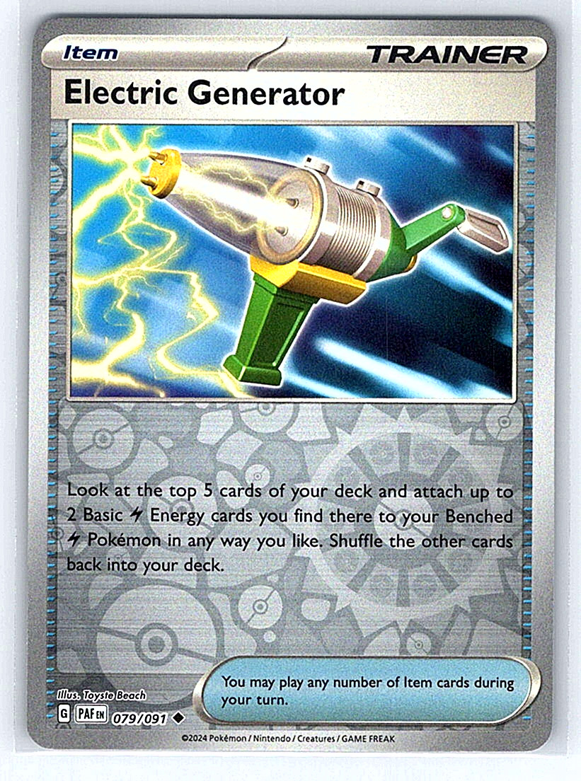 Electric Generator 079/091 Paldean Fates NM or LP Pokemon Card