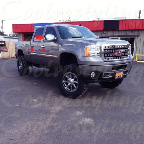 FOR 07~09 10 11 12 13 Chevy Silverado Sierra Pickup Chrome Mirror+4 Handle Cover