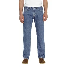 Levi's Men's 505 Regular Fit Straight Leg Jeans. Stonewash or Dark Stonewash.