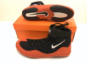 red and black nike wrestling shoes