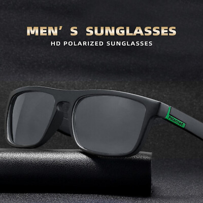 Stylische Sonnenbrille Polarized Schwarz Grün Gläser dark Cool 5410 G