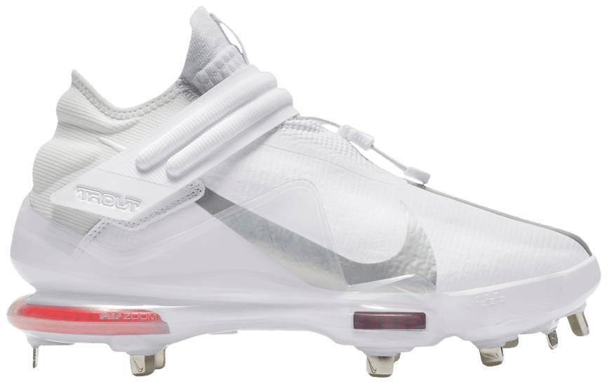 Nike Force Zoom Trout 7 Pro Mid White Metallic Silver for Sale