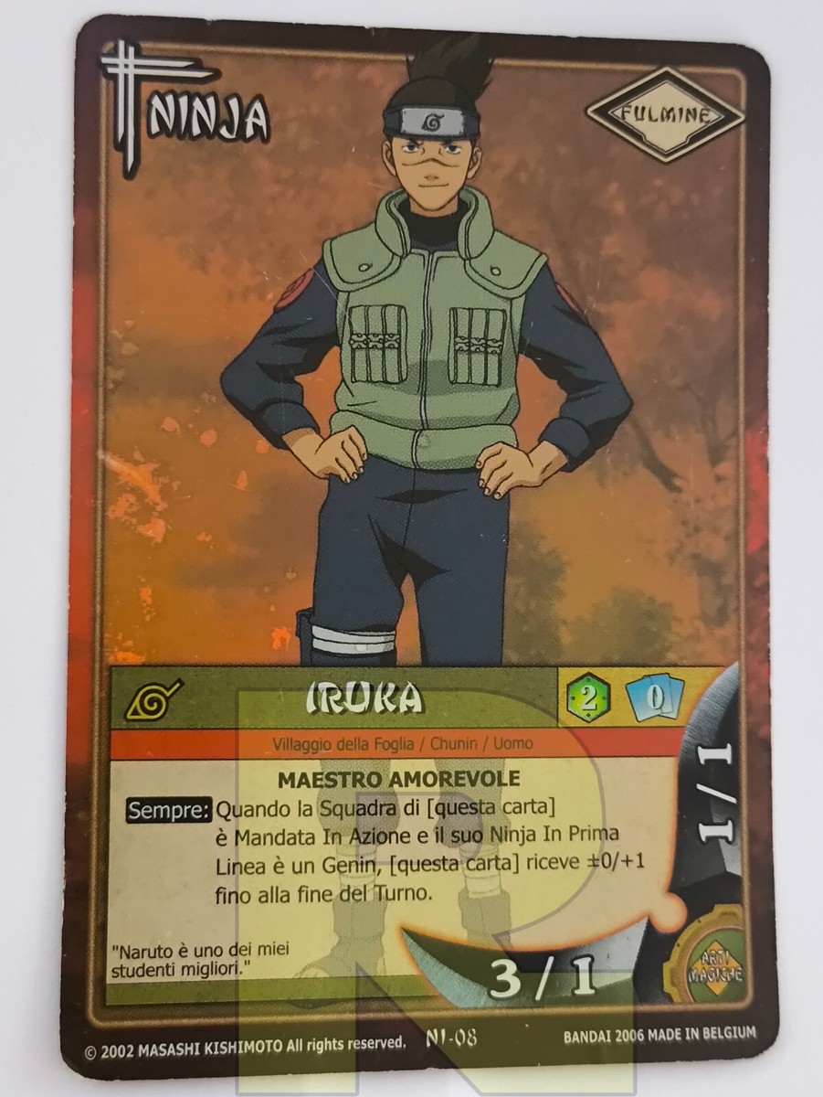 Iruka ® NI-08® Naruto Card Game ® Rara Holo ® Italiano