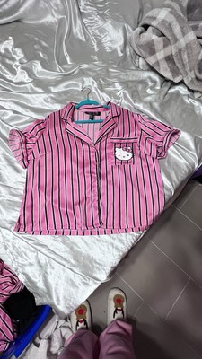 Hello Kitty Shirt & Pants Pajama 2 Piece Set Size 0X Silky Sanrio Pink plus size
