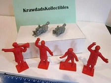 VTG DELUXE READING TOYS FIREMAN & DRIVER FIGURES 1950'S THE CHIEF SET, 3", 75mm