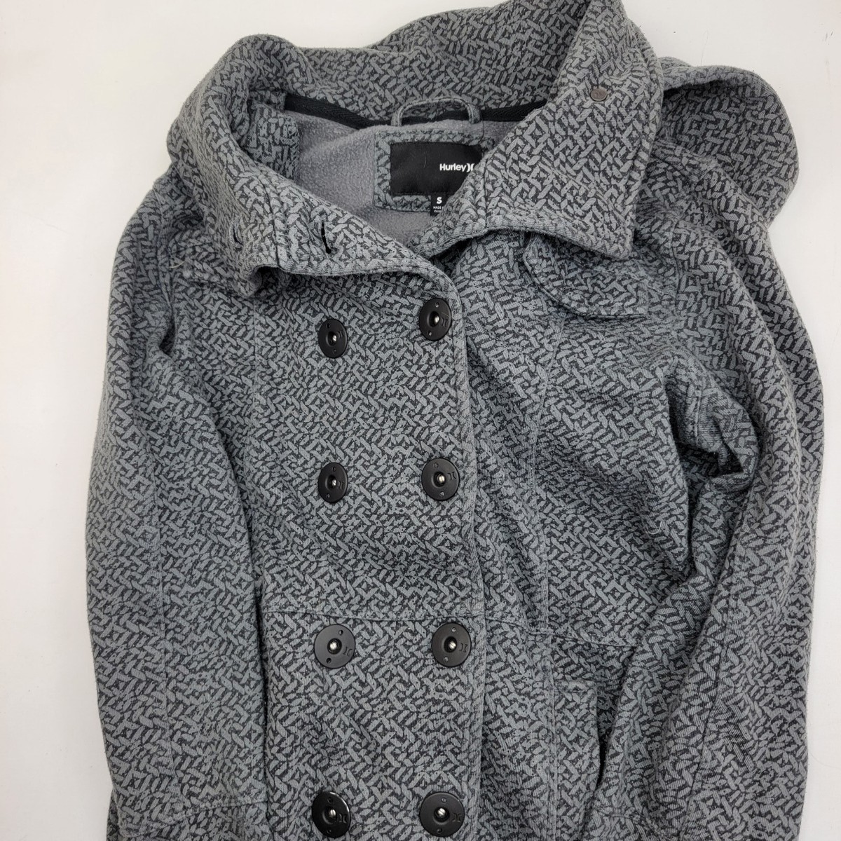 Hurley Gray Winchester Button Up Hooded Jacket Women's Size S
