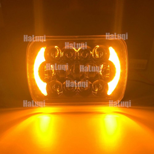 120W 7x6'' 5x7'' LED Headlight Hi-Lo Beam Halo DRL For Jeep Cherokee XJ YJ - Bild 4 von 12