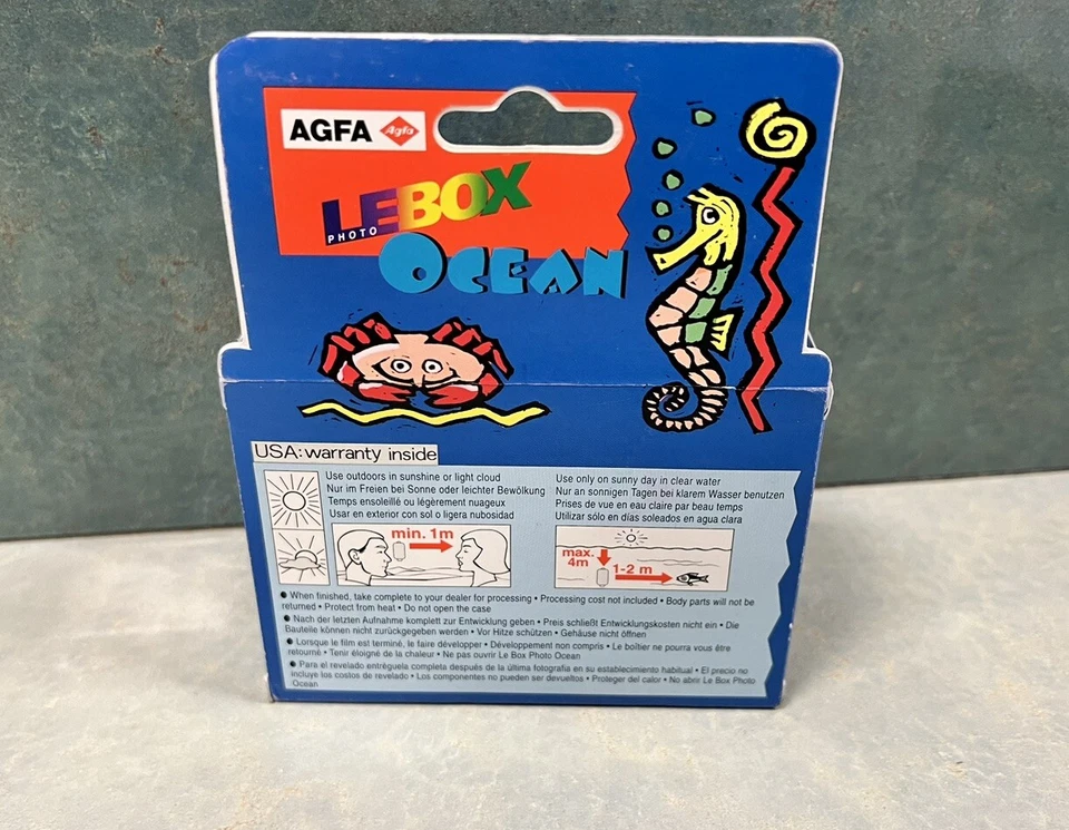 AGFA LE BOX "OCEAN" UNDERWATER DISPOSABLE CAMERA NEW IN BOX - Image 3 of 4