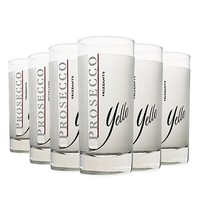 6X Yello Prosecco Frizzante Glas Stielglas Champagner Sekt GläSer Stiel Prosecco