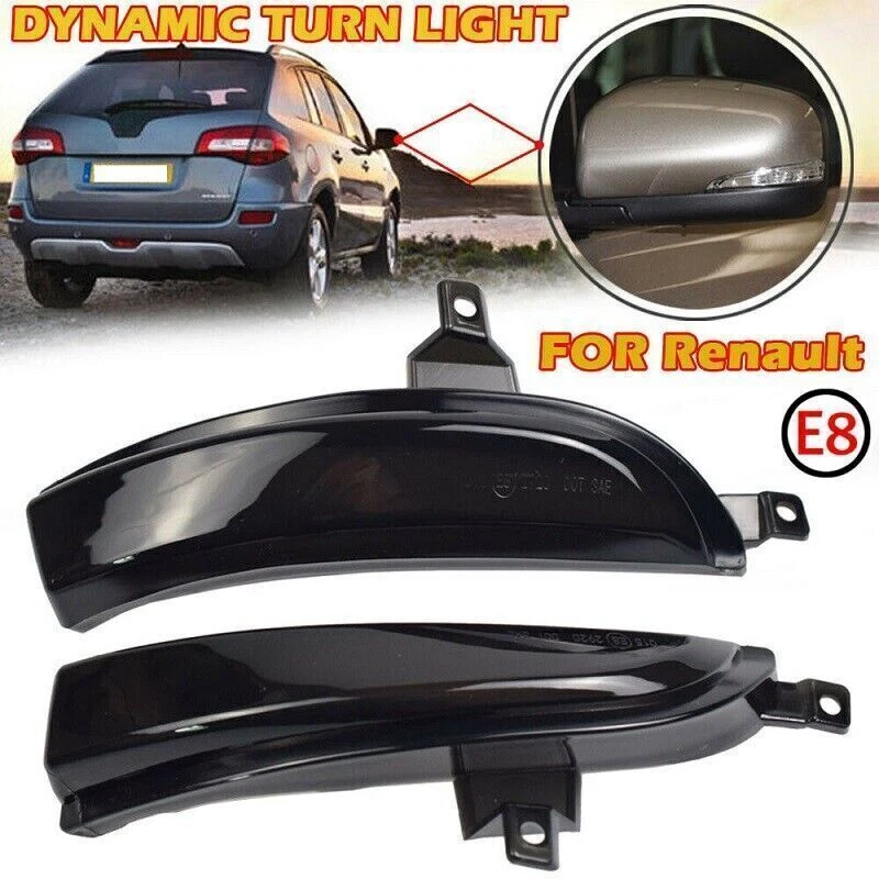 2PCS Dynamic Turn Signal Light Mirror For Renault Koleos HY 2011-2017 Facelift - Image 4 of 4