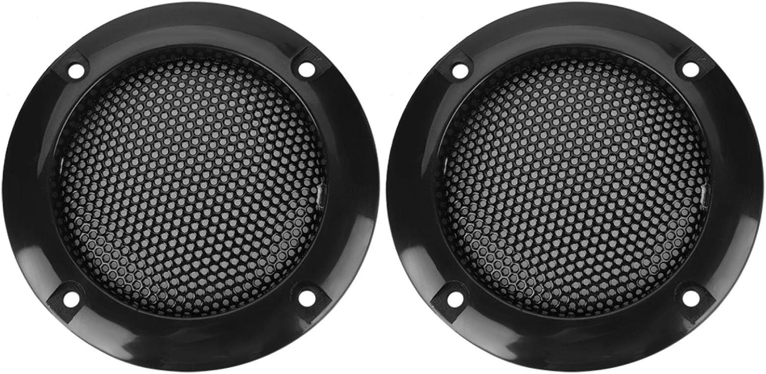 ASHATA Speaker Grill Cover,2 Inch Speaker Decorative Steel Mesh Circle,Shatter
