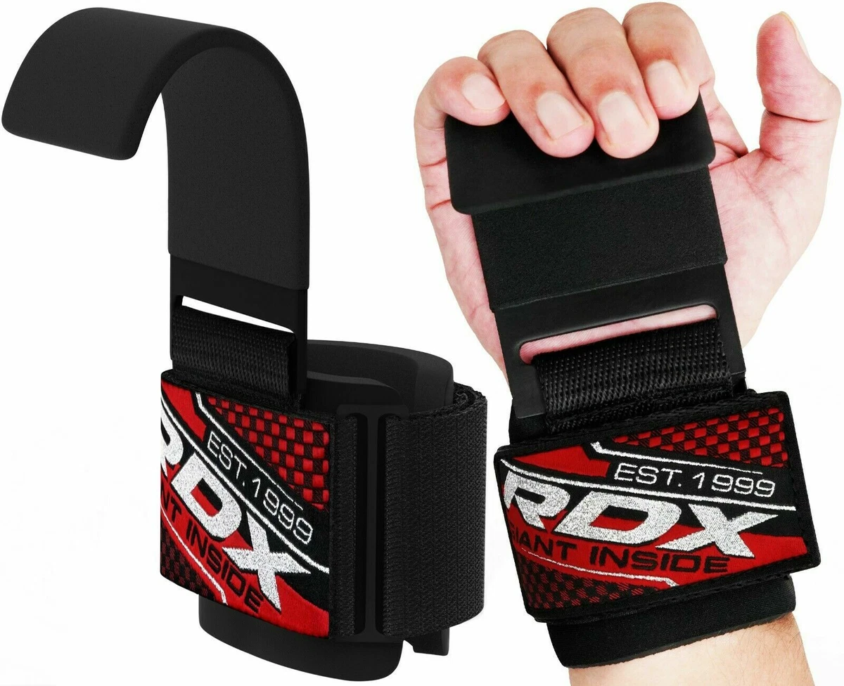 Weight Lifting Wrist Hooks by RDX, Lifting Straps Wrist Wraps, Lifting Hook  Gym