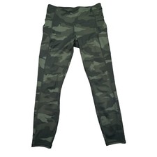 Athleta Camo Contender 7/8 Tight Leggings Green 405480-02 Women XS Petite
