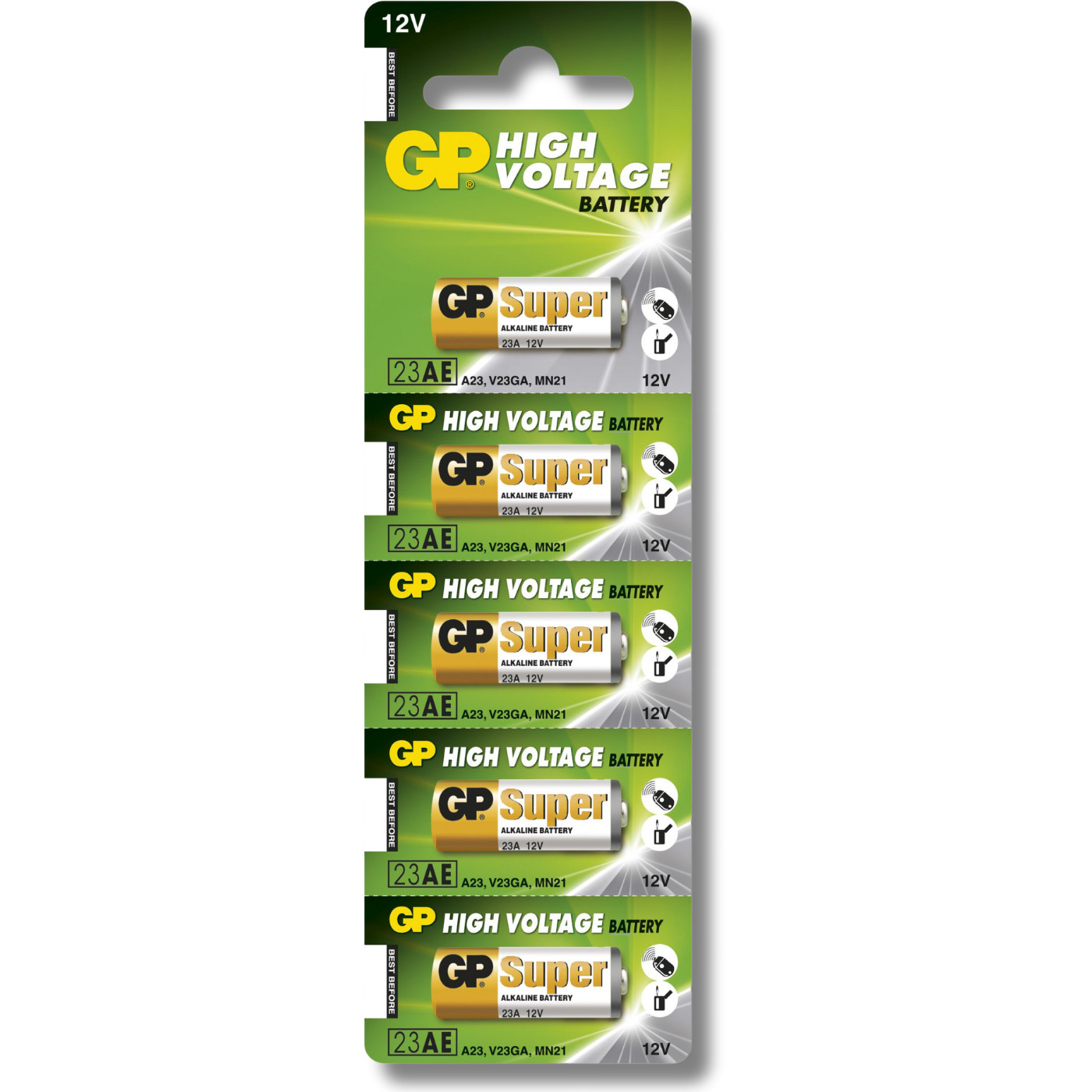 5x GP 23A A23 Batteries MN21 12V Alkaline LRV08 Door Bell Chime *EXPIRY 01/2028*