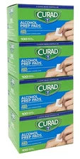 CURAD Alcohol Prep Pads, Medium Isopropyl Alcohol Wipes Individually Wrapped⭐️⭐️