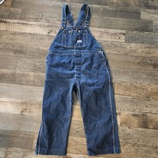 Big Smith Bib Overalls Mens size 42x22 Short Blue Jean Bibs Denim Made In USA