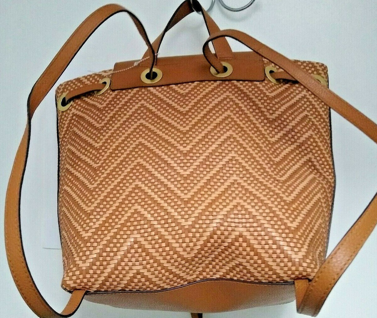 NWT $358 Michael Kors Women Junie Chevron Leather Flap  display picture 1