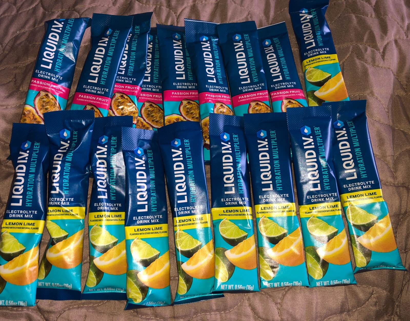 18 Sticks Liquid I.V. Hydration Multiplier Drink Mix Passion Fruit Lemon Lime