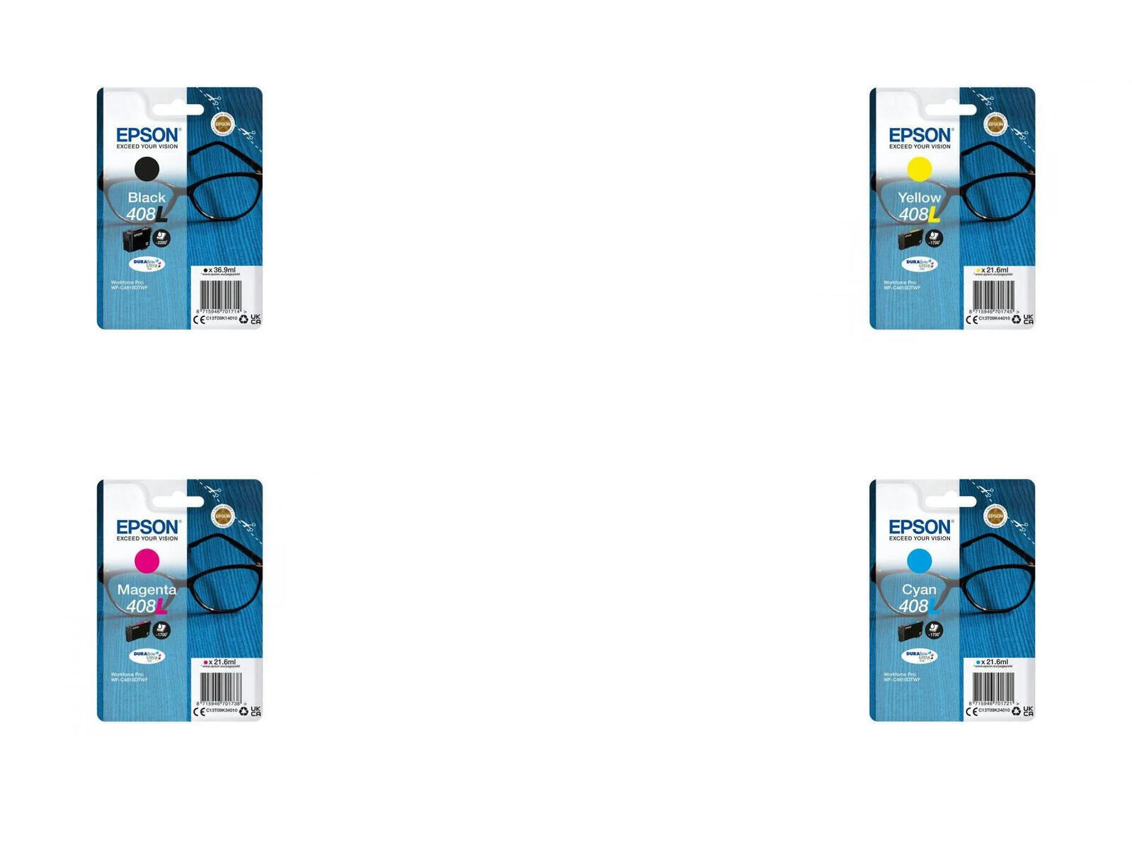 Мультипакет Epson Original 408L Druckerpatronen - 4er 51890₽