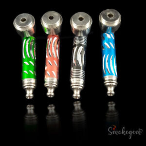 Tobacco Smoking Metal Pipe FREE SCREENS Hand Pipes Chillum One Hitter Small