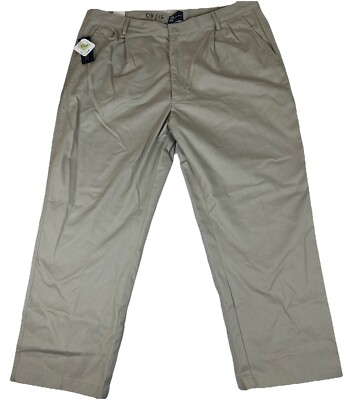 Blue Generation Men's Khaki Dress Casual Pants 44X32 Pleated NWT