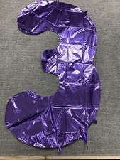 40 Large Purple Number 3 Balloon Foil Mylar Party Birthday Wedding Baby