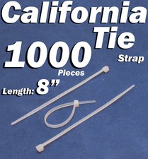 1000 X pcs White 8" Tie Cord Strap 200mm Network Nylon Plastic Cable Wire Zip