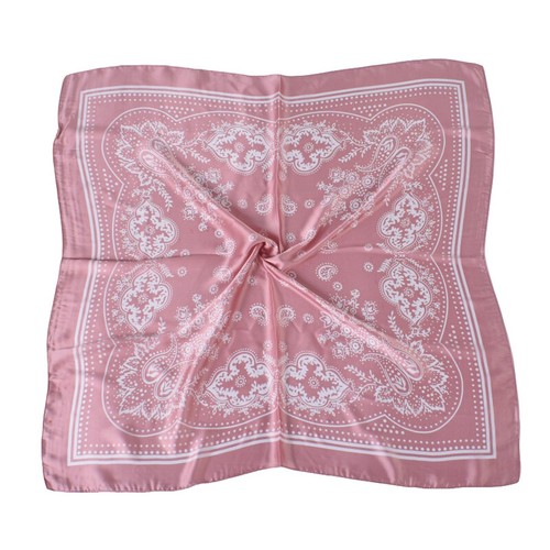 Lady Hair Scarf Neckerchief Scarves Cashew Flower Satin Square Silk Scarf Shawl - Picture 33 of 33