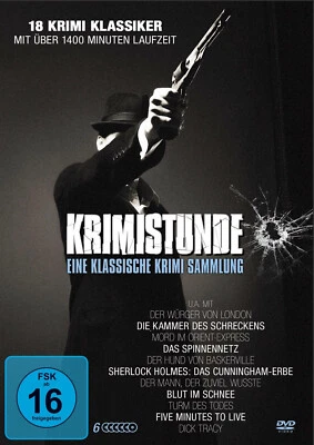 18x Film Noir KRIMISTUNDE Sherlock Holmes EDGAR WALLACE Hitchcock 6 DVD BOX Neu - Bild 1 von 2