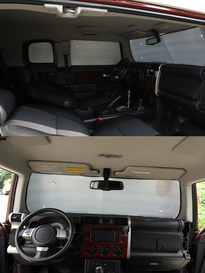 Compatível com Toyota FJ Cruiser 2007-2021 para-sol janela completa viseira de proteção UV 8 peças - Imagem 4 de 4