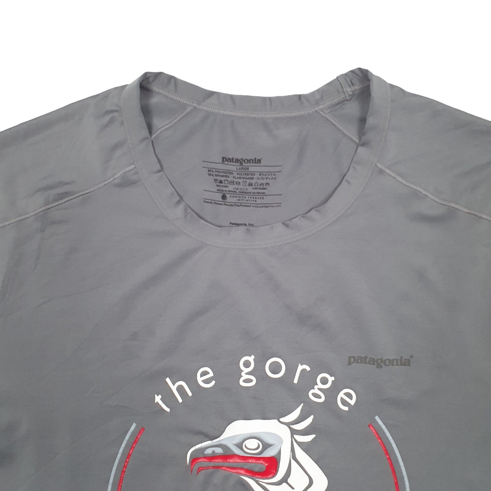 PATAGONIA Grey T Shirt Tee Maintain Kickboxing Sport Short Sleeve Mens M image 3