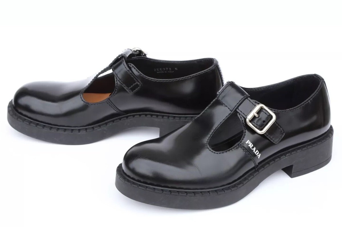 Prada Mary Jane Buckle Platform Mens Loafers Size US 7/UK 6 in