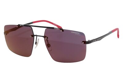 CARRERA 8034 SE 0003 AO Matte Black Red Mirror Sunglasses New Authentic  61mm