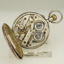 Rare Antique Silver Pocket Watch Men's no fusee duplex chronometer repeater RAR