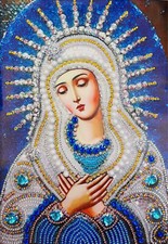 5D Diamond Painting Kits Religious Virgin Mary Goddess Beads Art DIY 12x16 inch