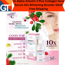 2x Alpha Arbutin 3 Plus Collagen Face Serum 10x Whitening Booster 50ml Free Ship