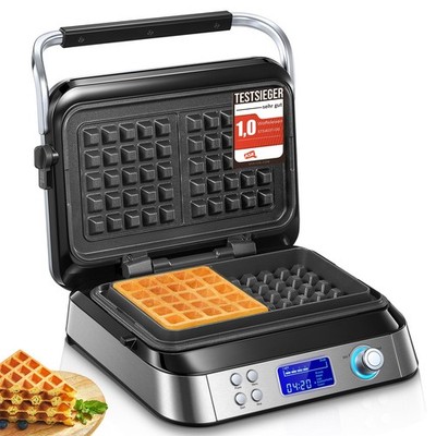 Pro Smart Waffeleisen, Antihaftbeschichtet, 30 cm (T) x 35 (B) x 20 (H), Silber 