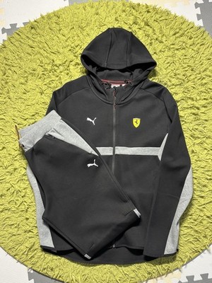 PUMA Ferrari Scuderia Tracksuit Set Jacket & Pants Full Zip Pockets Sweatsuit