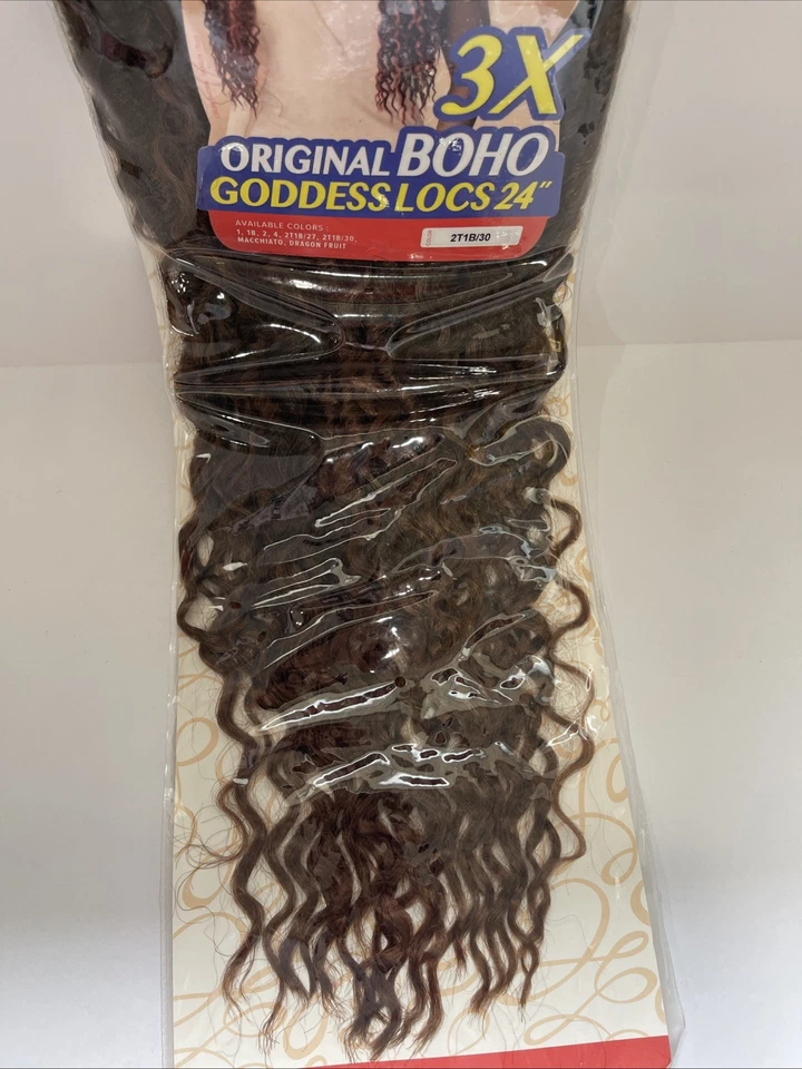 "Lazo de ganchillo retorcido Outre X-Pression 2T1B/30 24 hebras Goddess Locs 24""" Foto 4 de 4