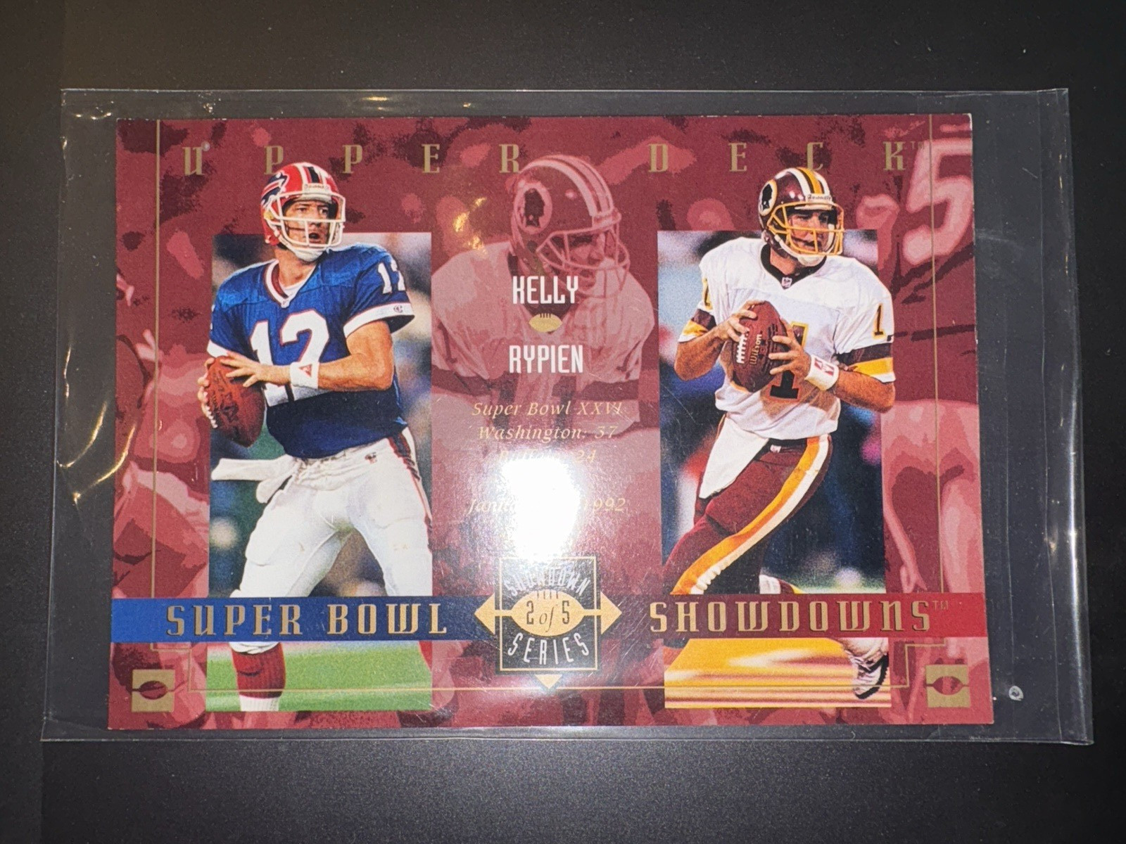 1993 UPPER DECK SUPER BOWL SHOWDOWNS TOMBSTONE PIZZA JIM KELLY MARK RYPIEN #2