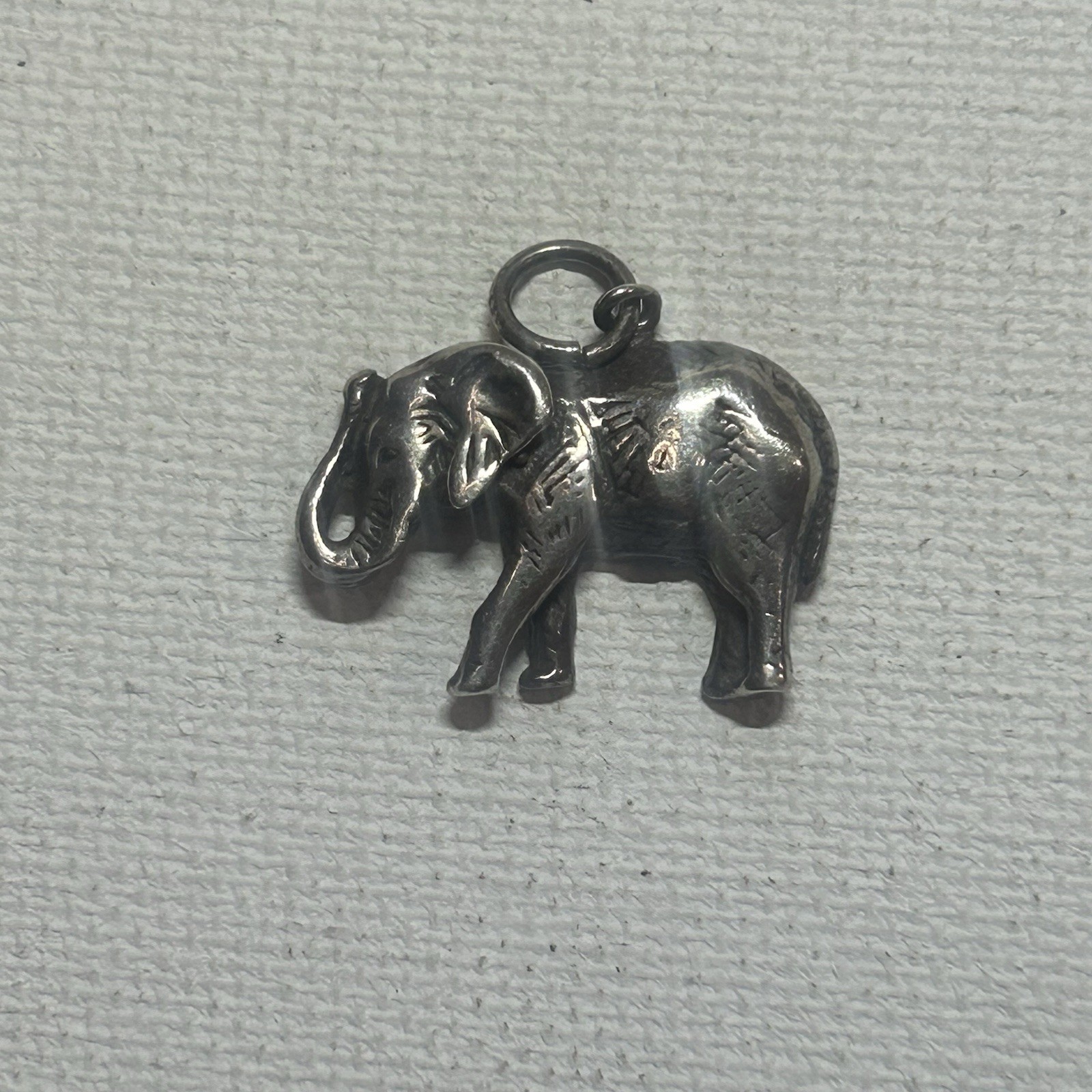 Real 925  Solid Sterling Silver Elephant Pendant - image 1