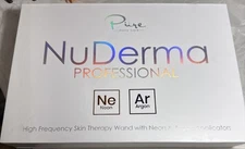 E7- Pure NuDerma Professional High Frequency Skin Therapy Wand With Neon & Argon