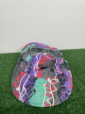 Vintage Speedo Multicolor Nylon 5 Panel Big Brim Hat 90s