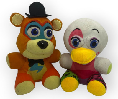 FNAF Five Nights at Freddys Security Breach Glamrock Chica & Freddy Plush Funko