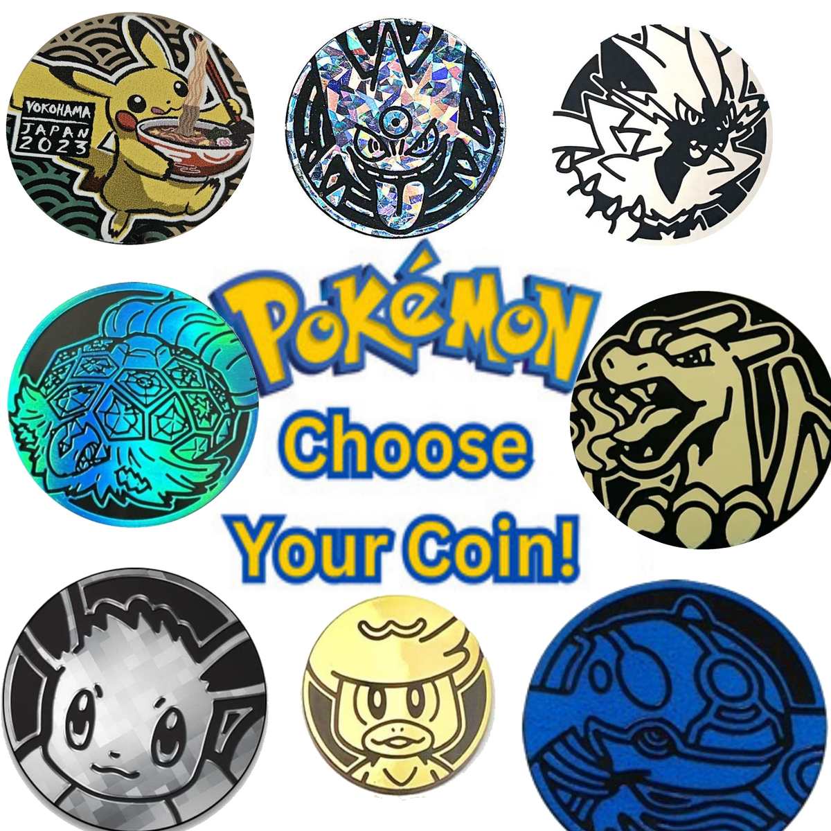Pokémon TCG Coins - Choose Your Coin - Standard & Jumbo - Pikachu